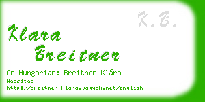 klara breitner business card